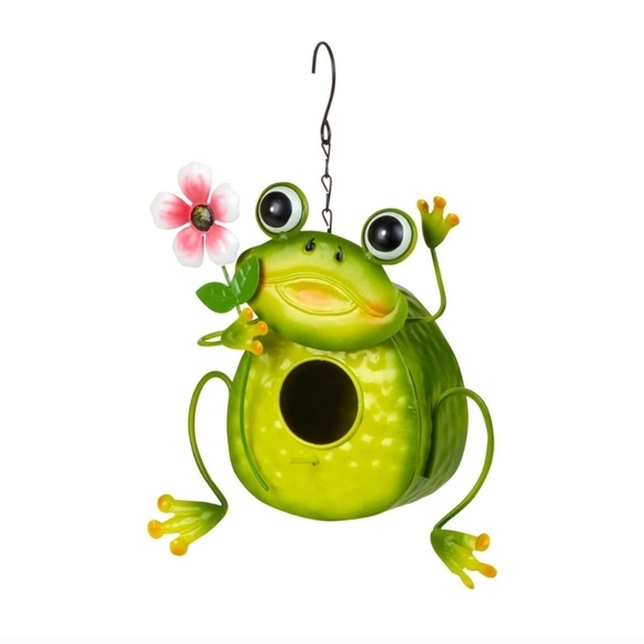 Green Frog Metal Birdhouse - Picture 4 of 4